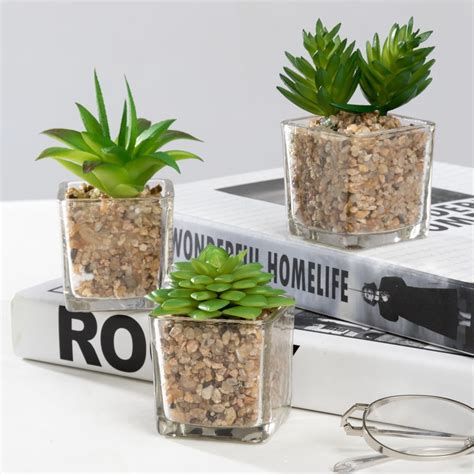 small artificial succulents|small artificial succulents in pots.